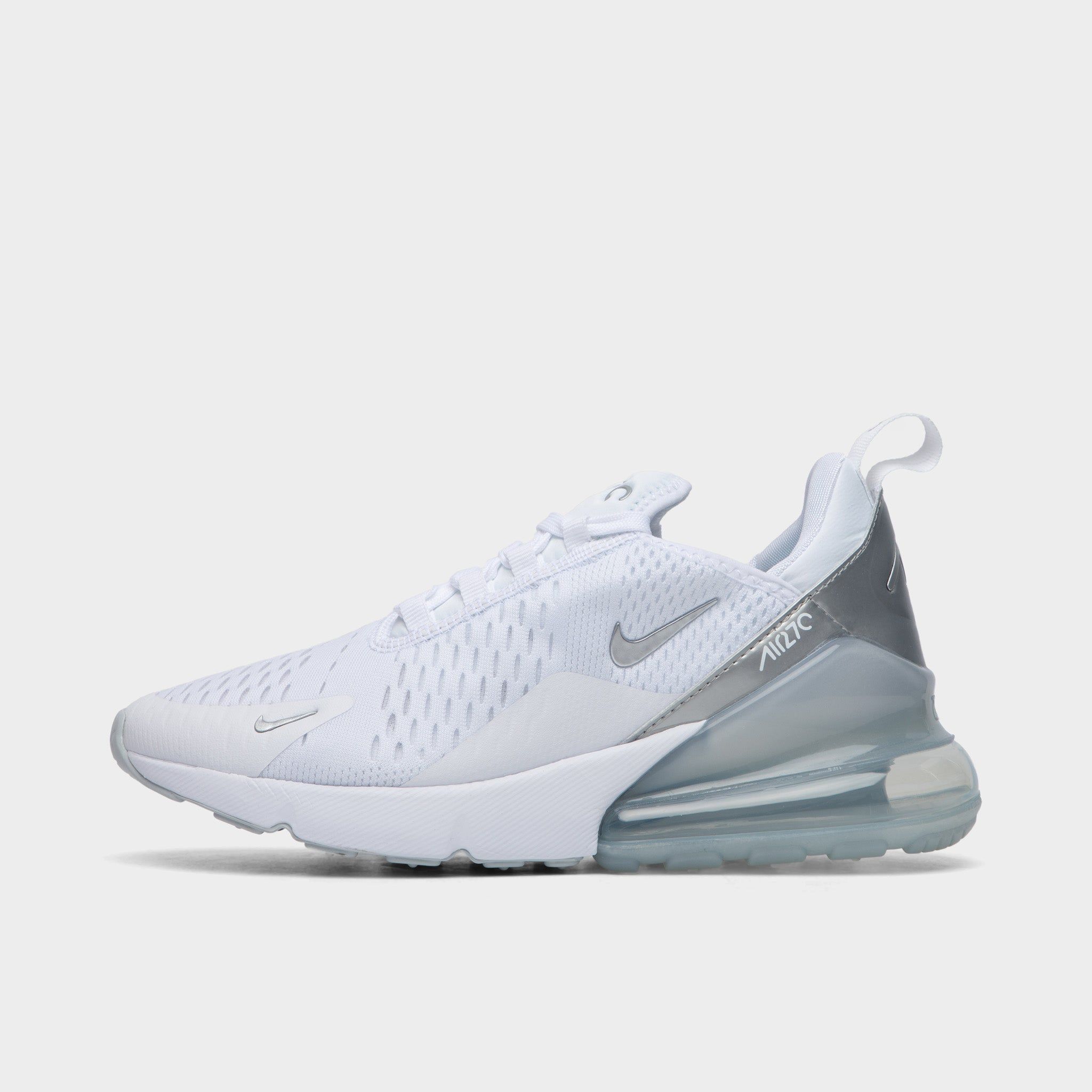 Nike Women's Air Max 270 White / Metallic Platinum - Pure Platinum sold by JD Sports
