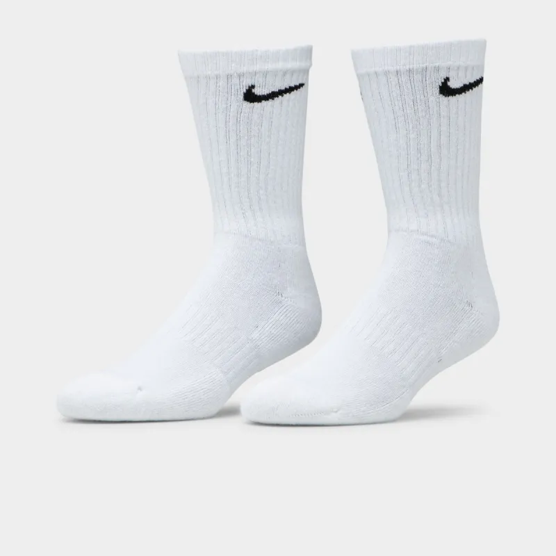 Nike Everyday Cushioned Training Crew Socks (3 Pack) White / Black sold by JD Sports
