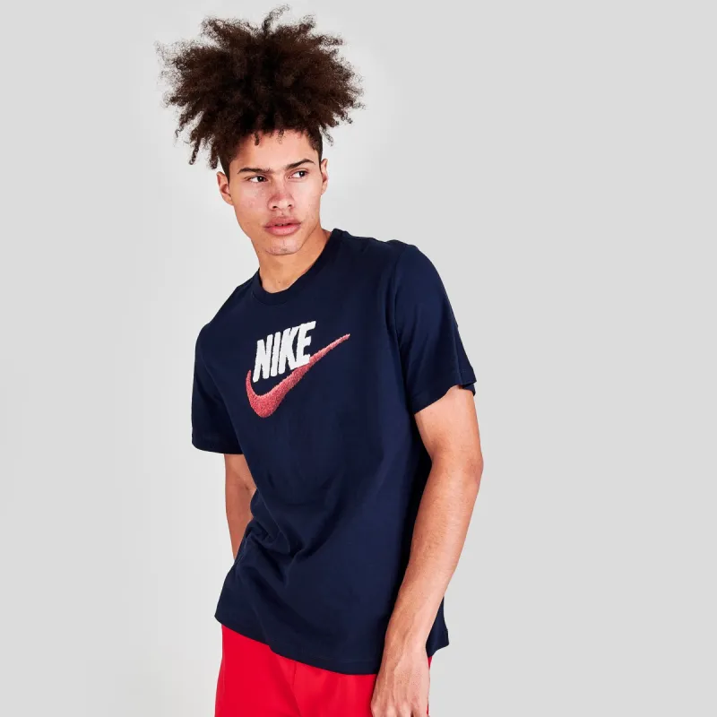 Nike Sportswear T-shirt Obsidian / White - University Red sold by JD Sports