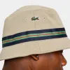 Lacoste Organic Cotton Stripe Band Bucket Hat / Brown sold by JD Sports
