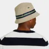 Lacoste Organic Cotton Stripe Band Bucket Hat / Brown sold by JD Sports