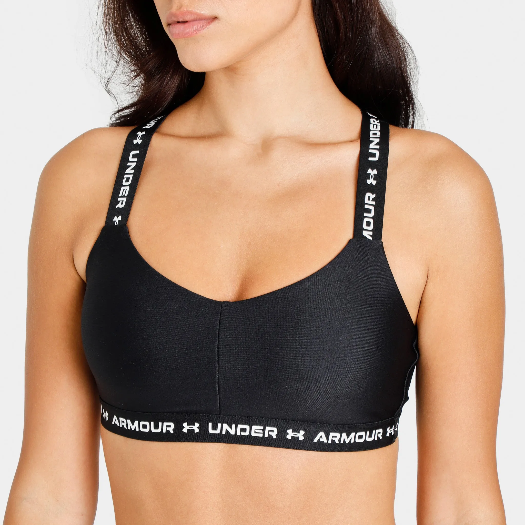 Under Armour Women’s UA Crossback Low Sports Bra Black / White sold by JD Sports product image thumbnail 3
