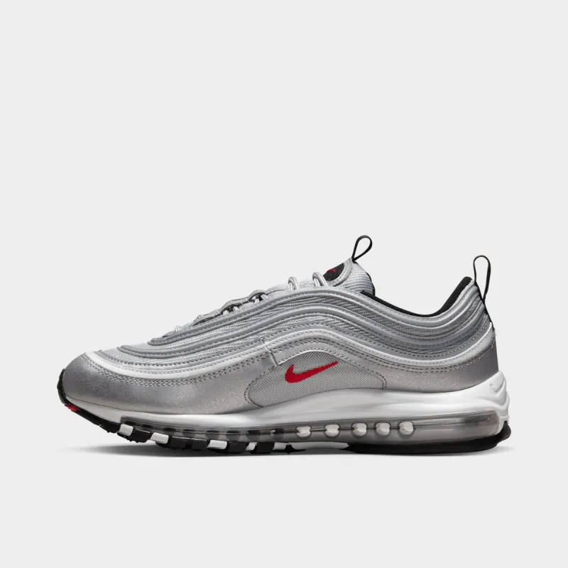 Nike Air Max 97 OG Metallic Silver / University Red sold by JD Sports
