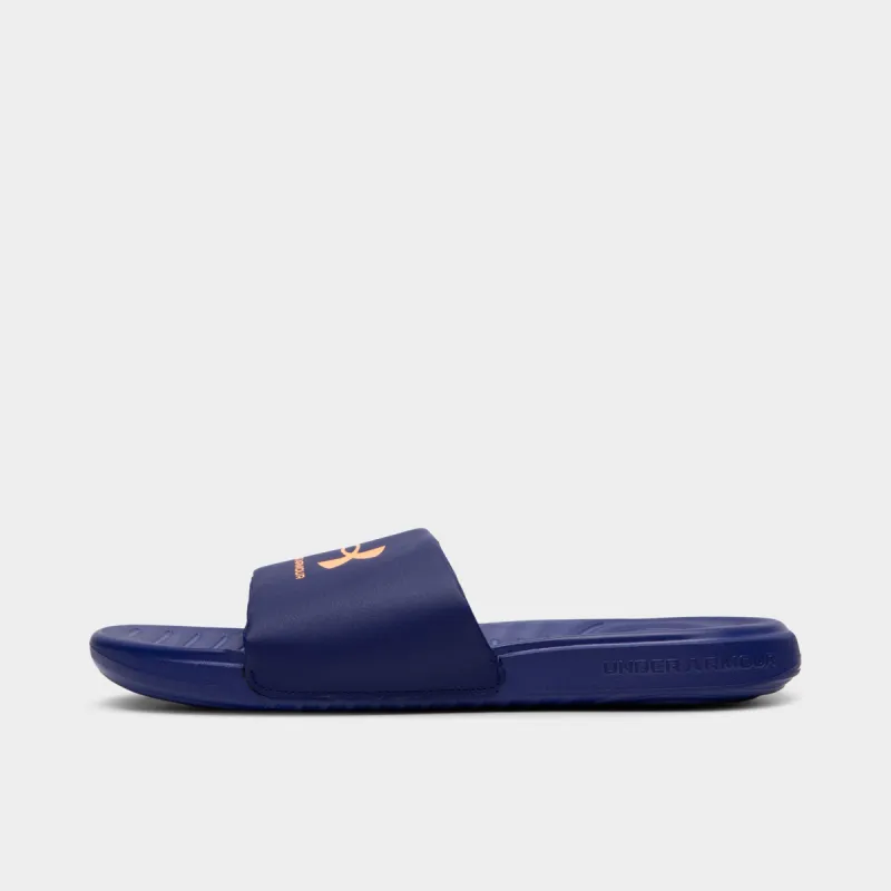 Under Armour Ansa Fix Slide Navy / Orange sold by JD Sports