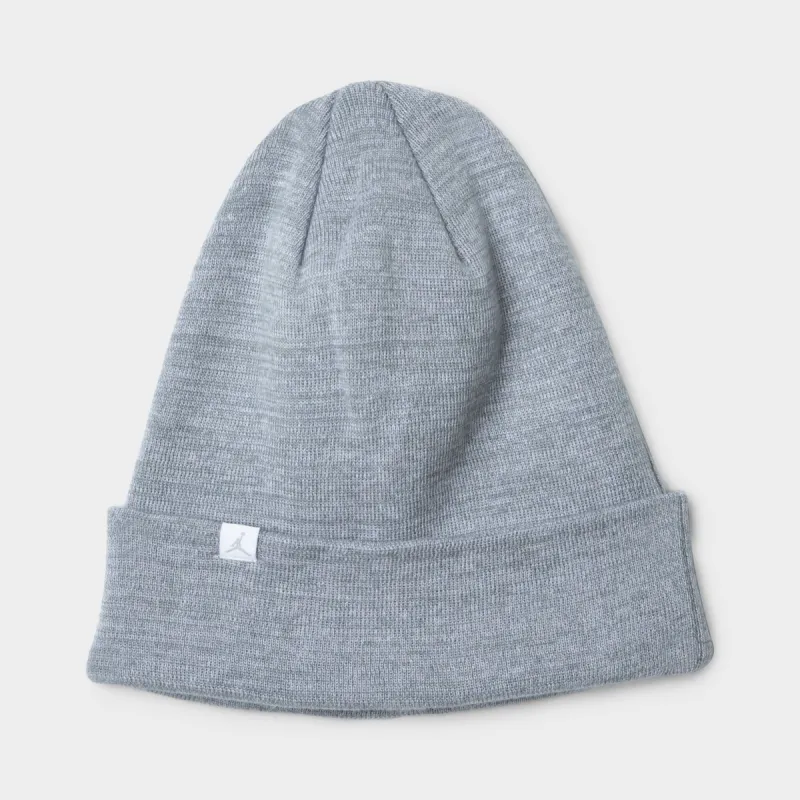 Jordan Jumpman Cuffed Beanie Smoke Grey / White sold by JD Sports