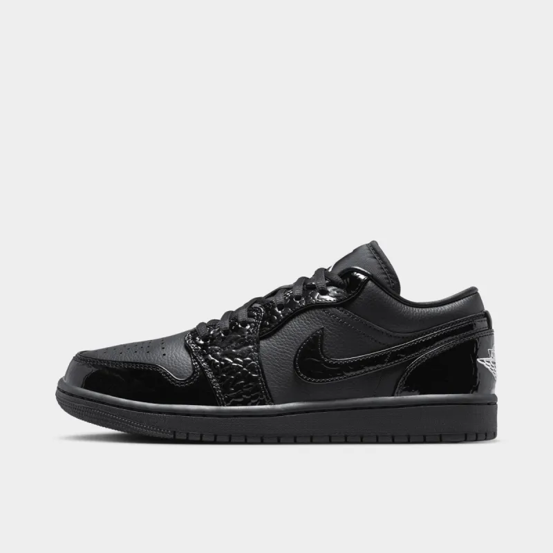 Jordan 1 Low SE Women's Black / Black - White Metallic Silver sold by JD Sports