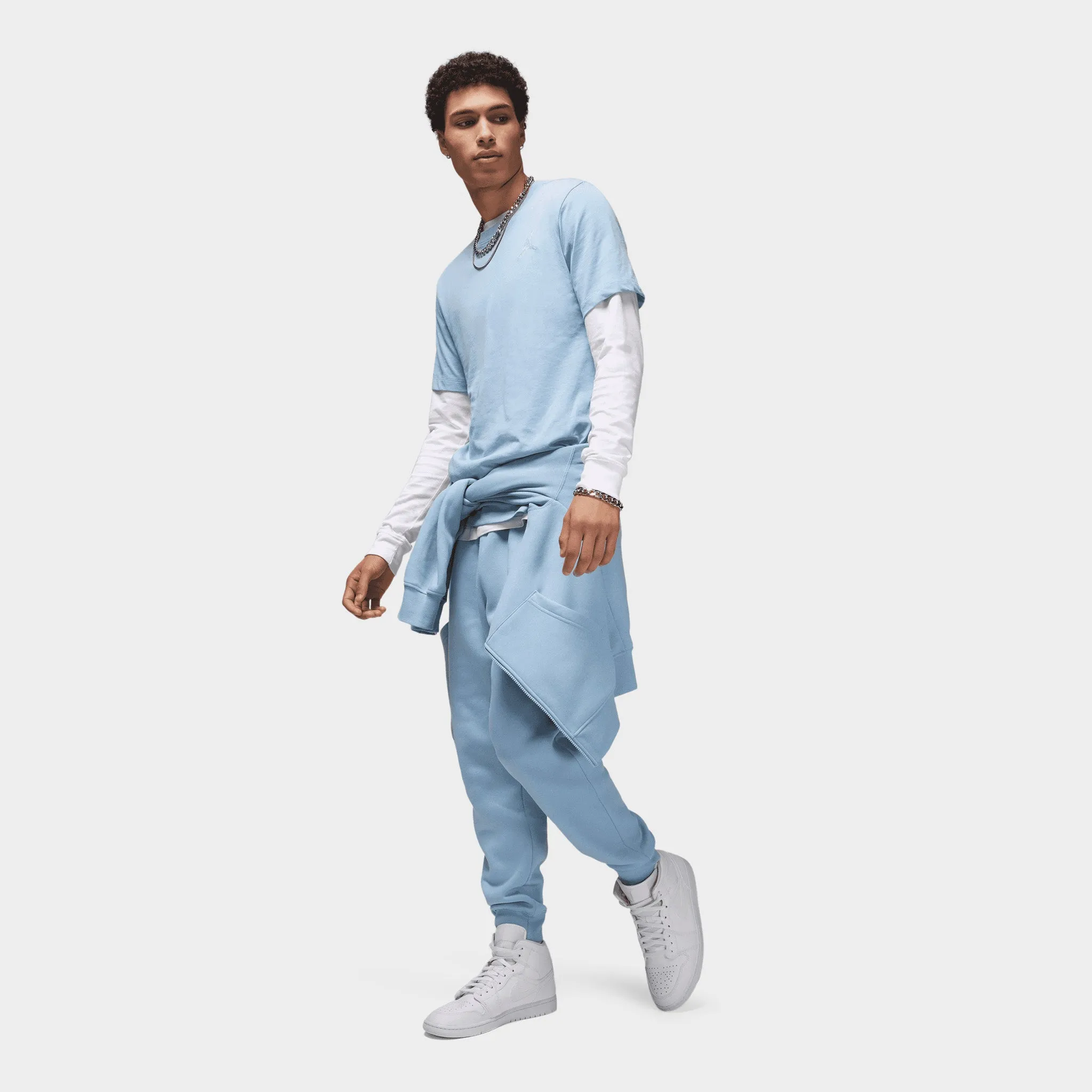 Jordan Jumpman Emblem T-shirt Blue Grey / White sold by JD Sports product image thumbnail 5