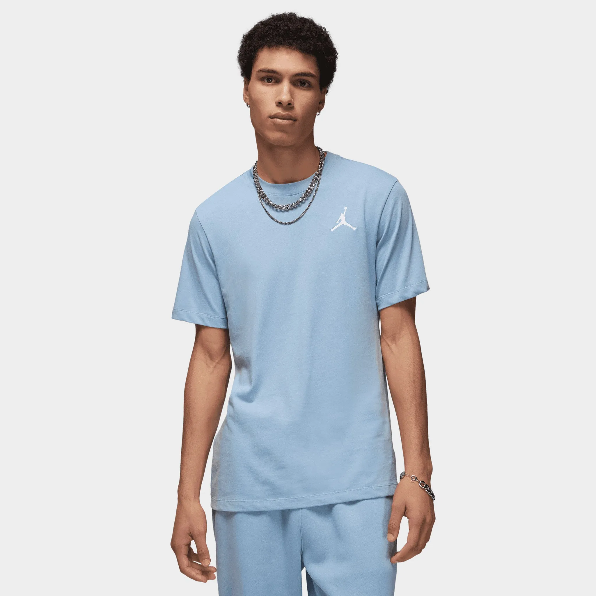 Jordan Jumpman Emblem T-shirt Blue Grey / White sold by JD Sports