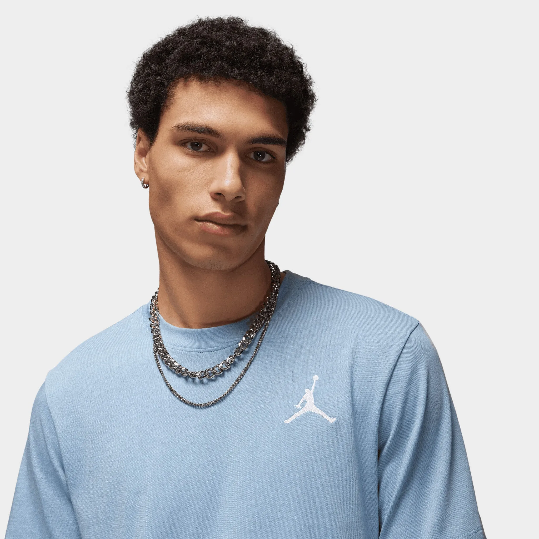 Jordan Jumpman Emblem T-shirt Blue Grey / White sold by JD Sports product image thumbnail 3