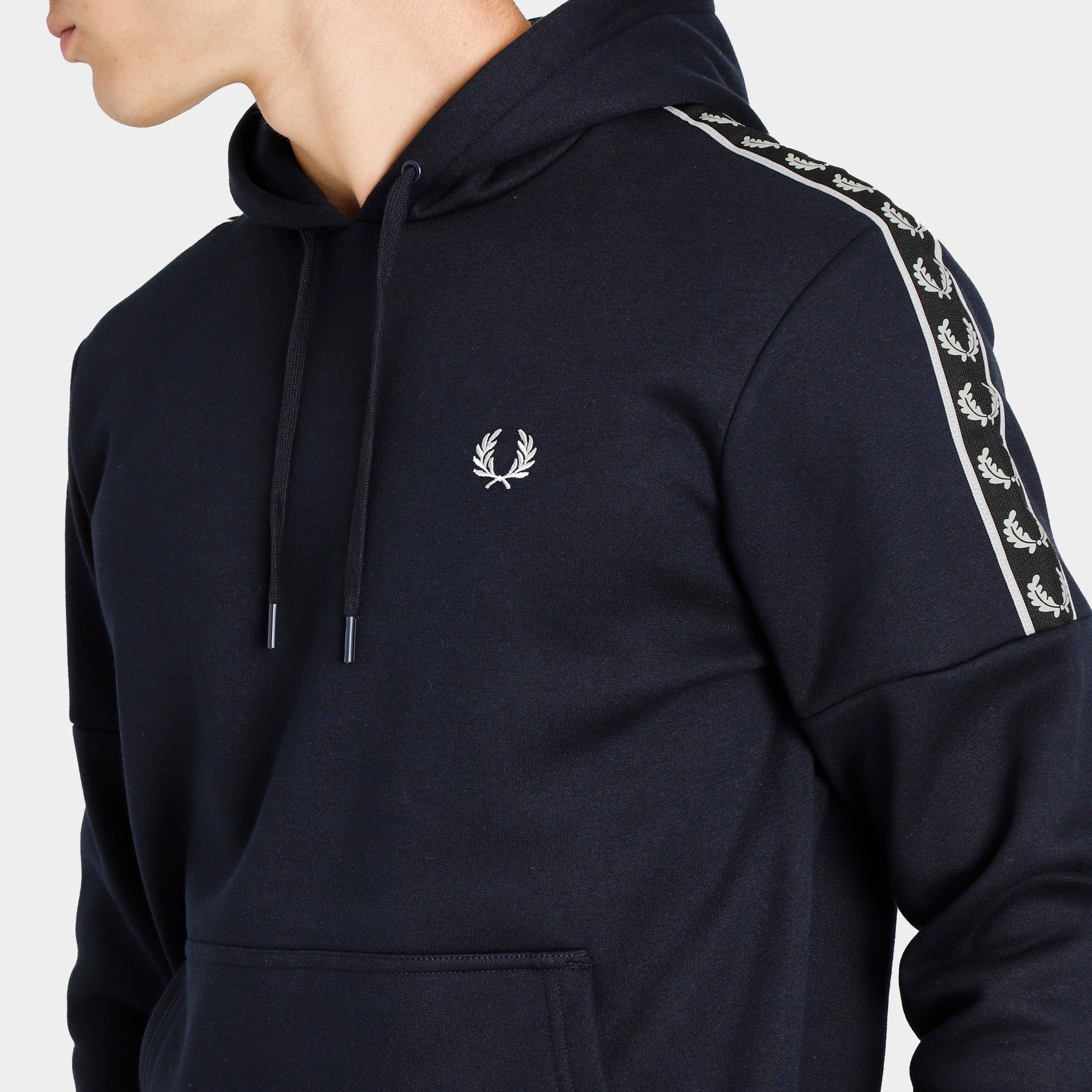 Fred Perry Panelled Taped Pullover Hoodie / Navy sold by JD Sports product image thumbnail 3