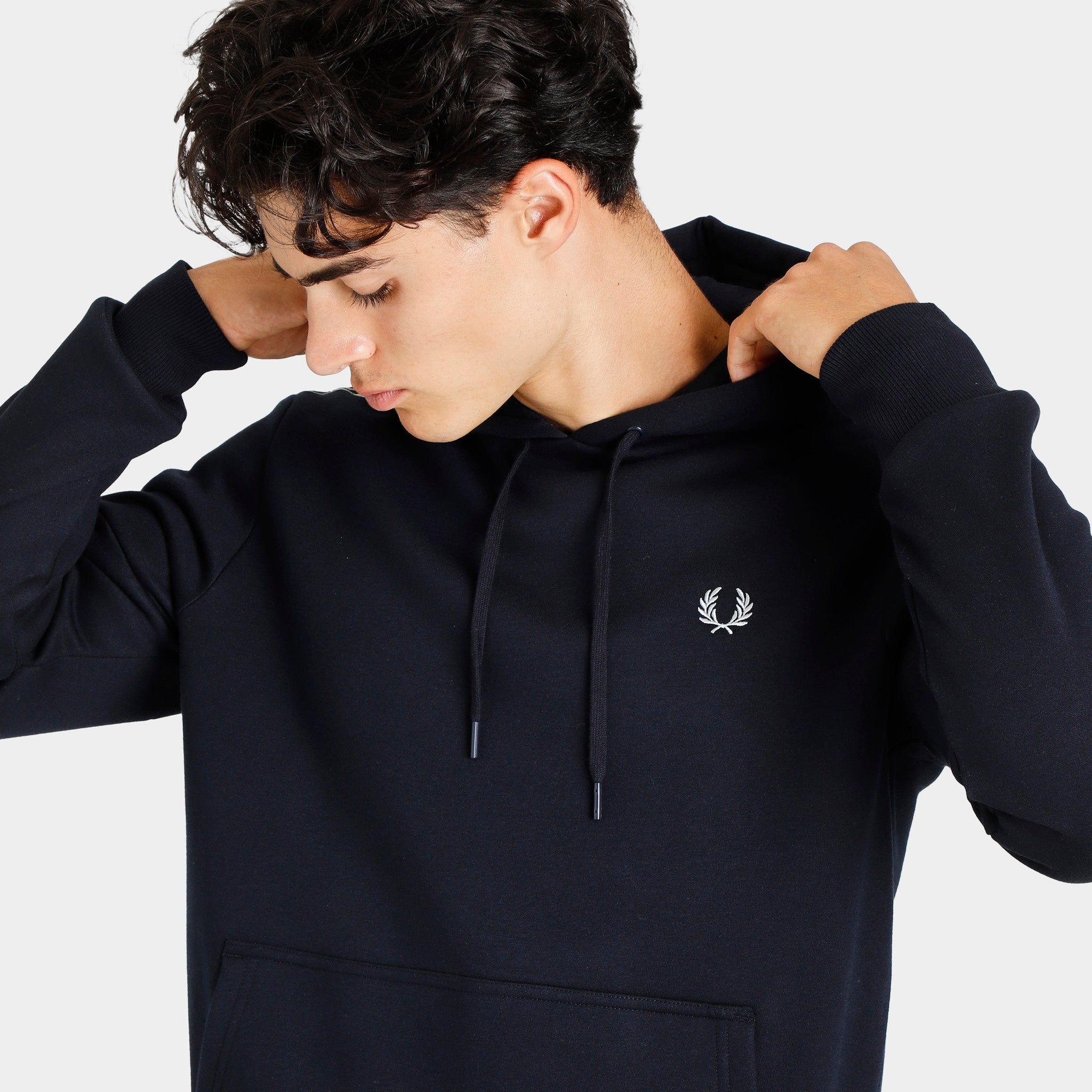 Fred Perry Panelled Taped Pullover Hoodie / Navy sold by JD Sports product image thumbnail 4