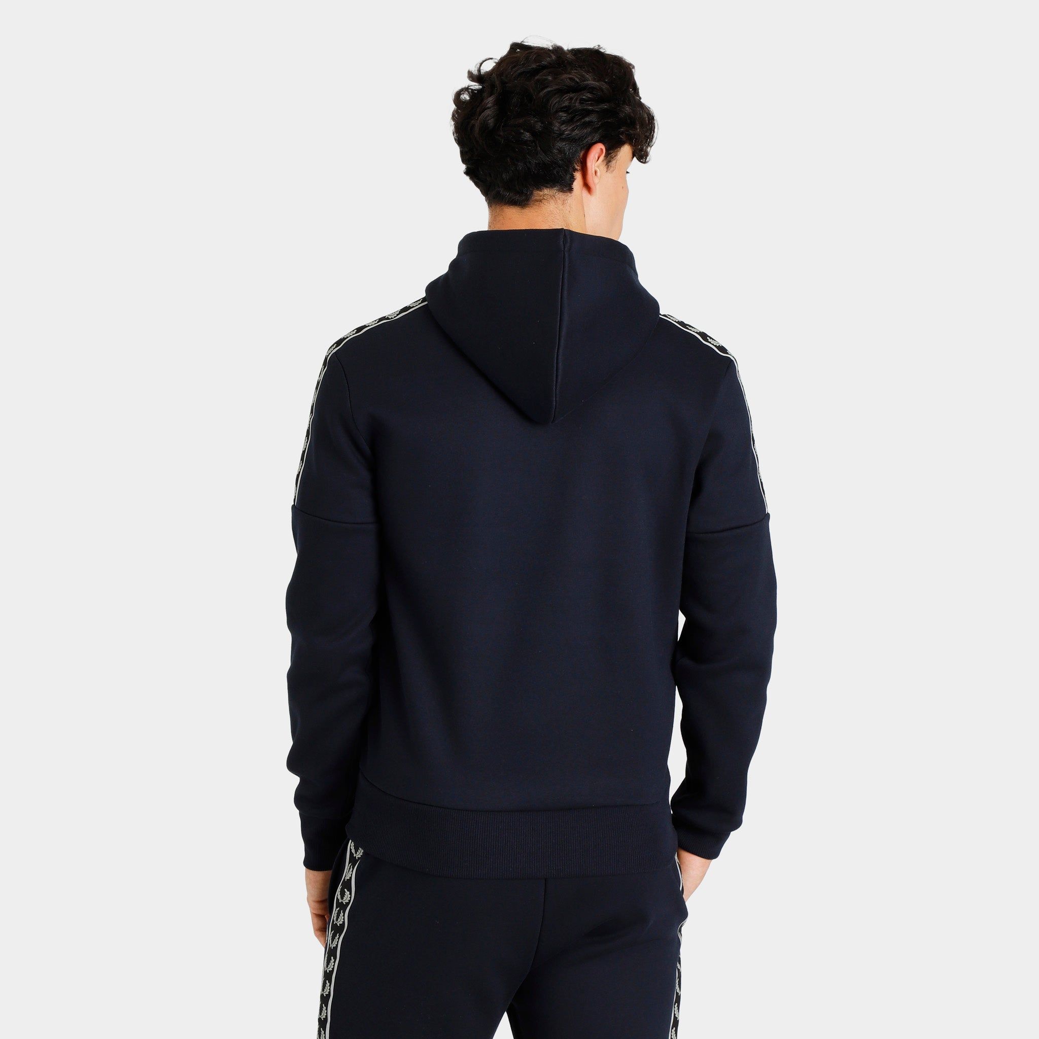 Fred Perry Panelled Taped Pullover Hoodie / Navy sold by JD Sports product image thumbnail 2