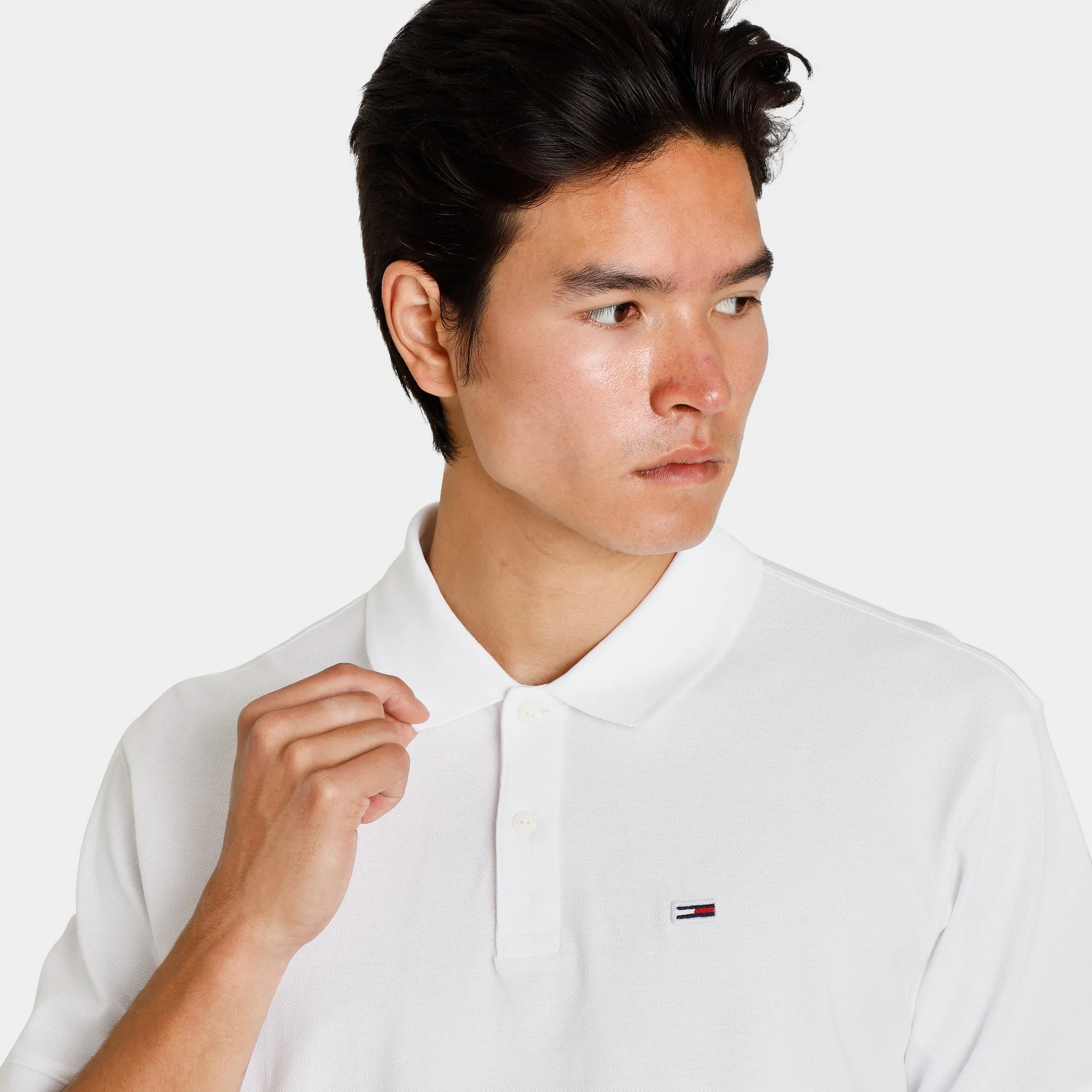 Tommy Jeans Relaxed Fit Polo Shirt White / Black sold by JD Sports product image thumbnail 2