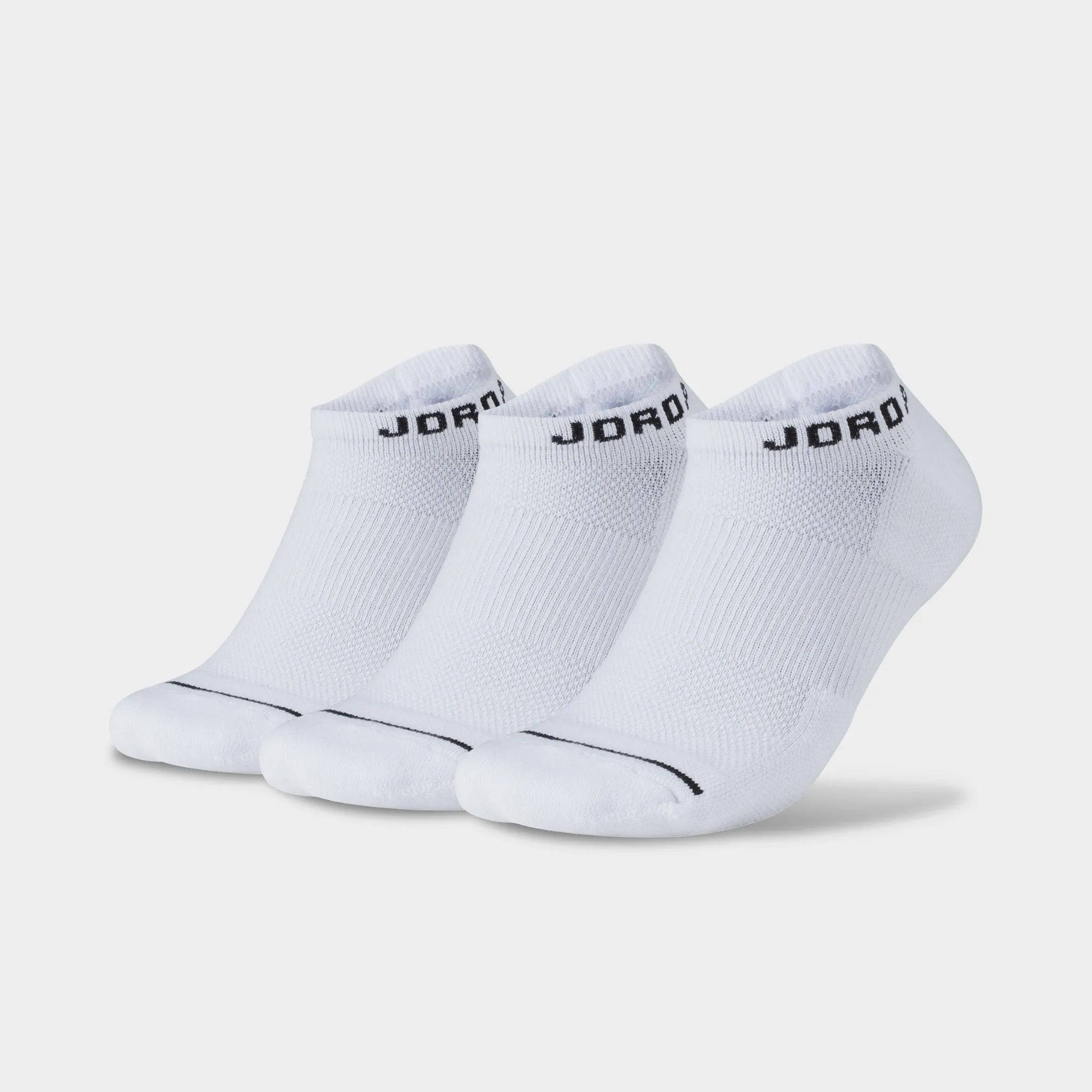 Jordan Everyday Max No Show Socks - 3 Pack White / White / Black sold by JD Sports