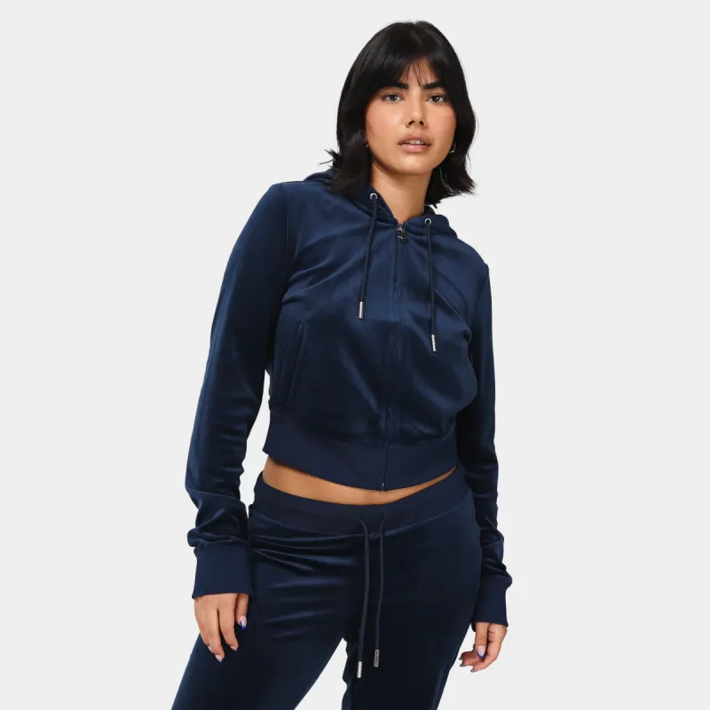 【Juicy Couture】 OG BIG BLING VELOUR HOODIE Regal Blue OG Big Bling Velour Hoodie - Juicy Couture