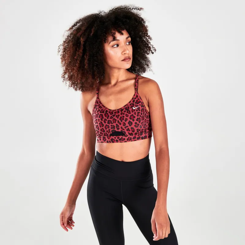 Nike Women's Dri-FIT Indy Light-Support Padded Glitter Sports Bra Cedar / Black - White sold by JD Sports