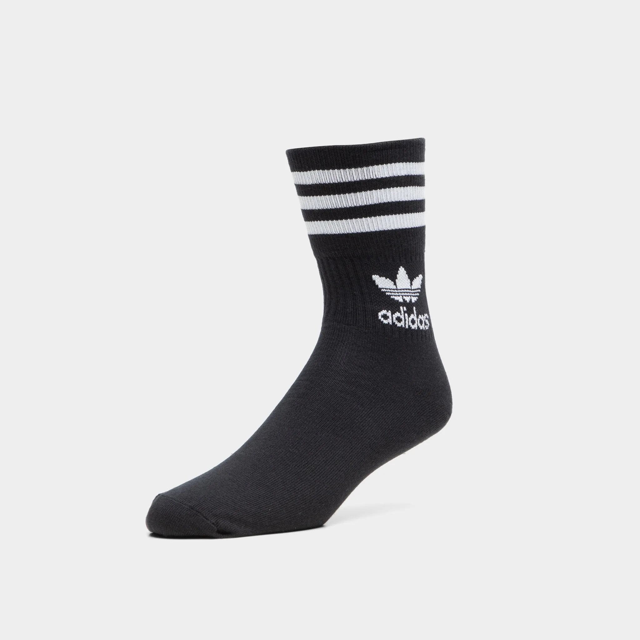 adidas Mid Cut Crew Socks Black / White sold by JD Sports
