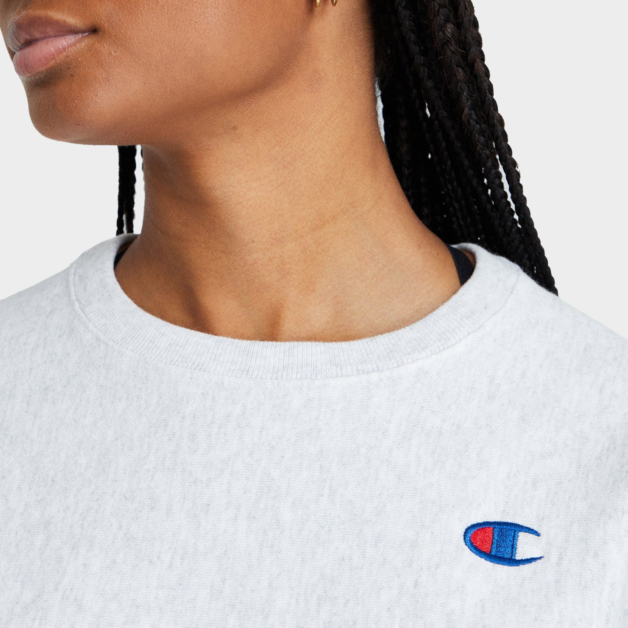 Champion Women's Reverse Weave Crewneck / GFS Silver Grey sold by JD Sports product image thumbnail 3