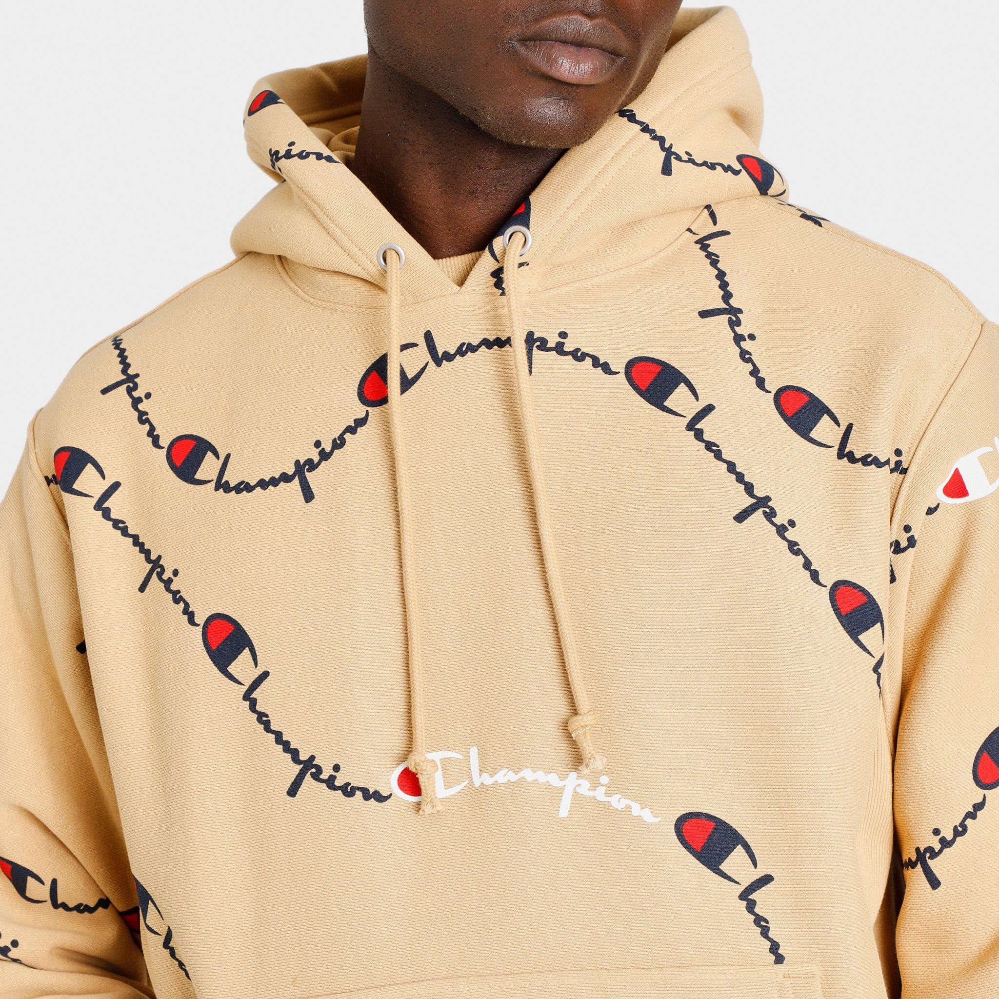 Champion Reverse Weave Allover Print Pullover Hoodie / Script Big Wave Sandrock sold by JD Sports product image thumbnail 4