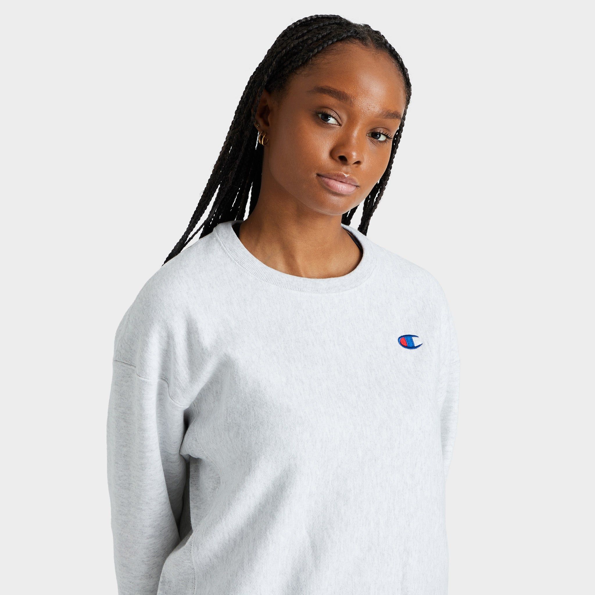 Champion Women's Reverse Weave Crewneck / GFS Silver Grey sold by JD Sports product image thumbnail 4