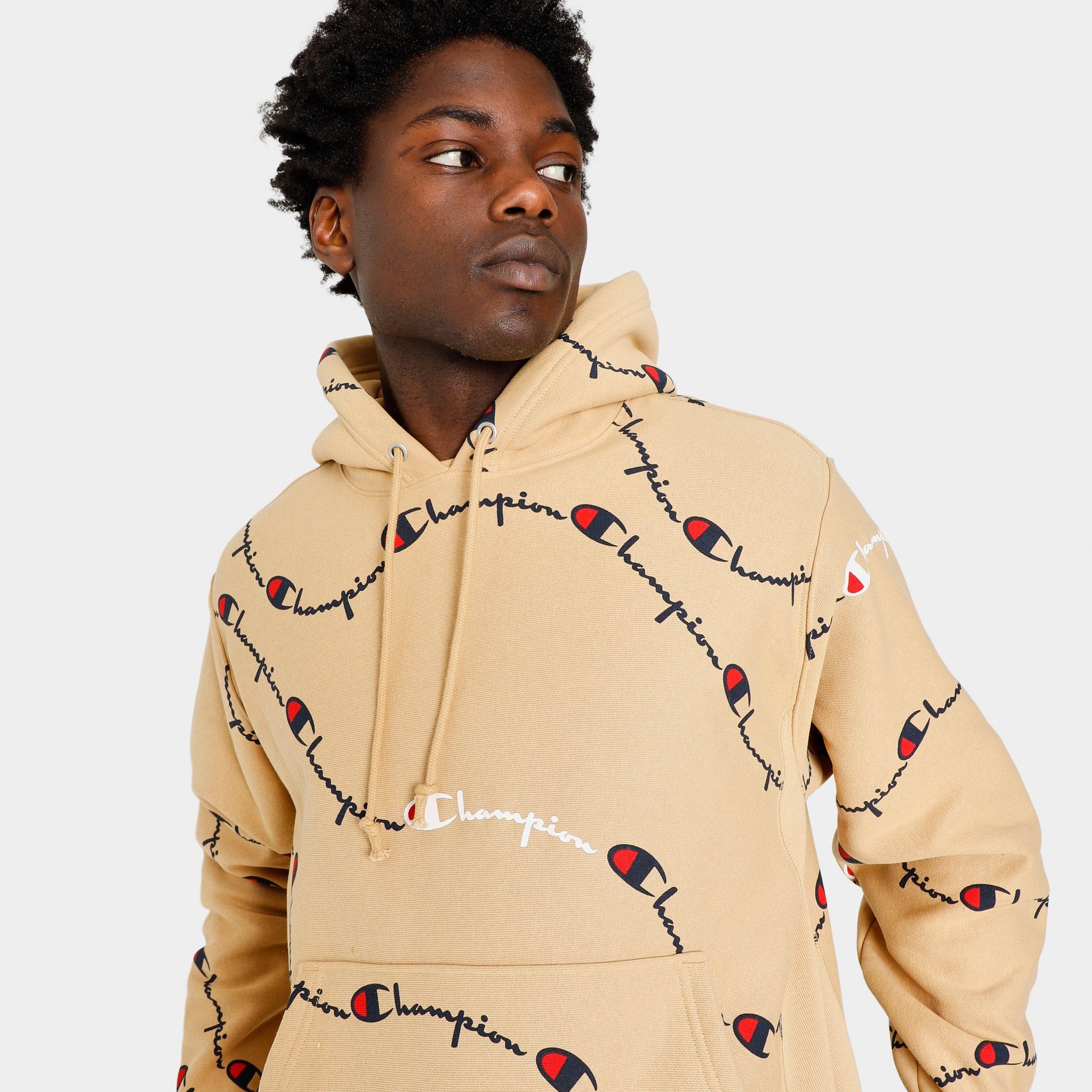 Champion Reverse Weave Allover Print Pullover Hoodie / Script Big Wave Sandrock sold by JD Sports product image thumbnail 2