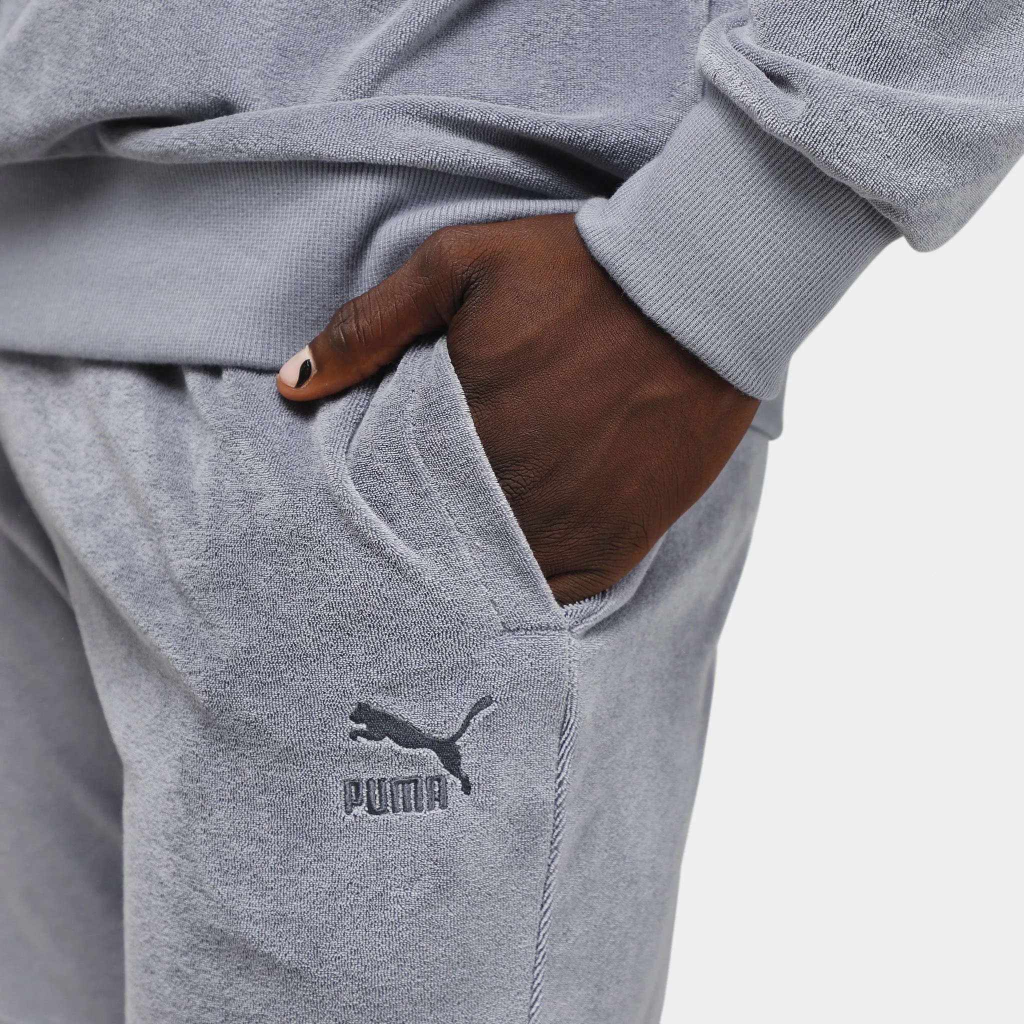 Puma Classics Towelling Shorts / Grey Tile sold by JD Sports product image thumbnail 5