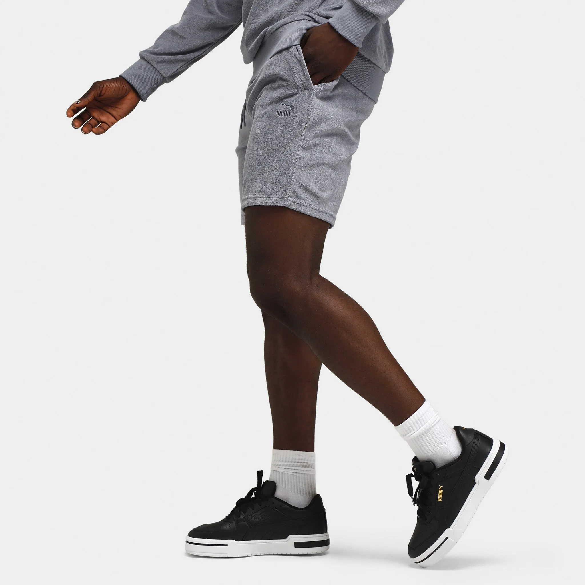Puma Classics Towelling Shorts / Grey Tile sold by JD Sports product image thumbnail 4
