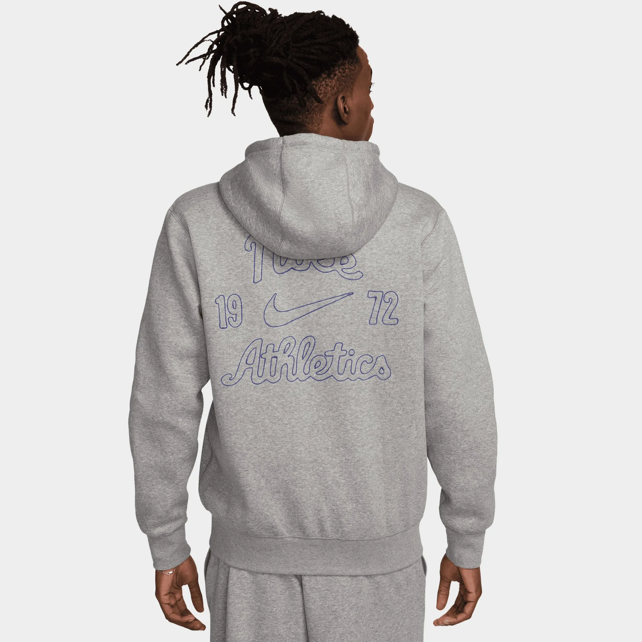 Nike Club Fleece Full-Zip Varsity Hoodie / Dark Grey Heather sold by JD Sports product image thumbnail 2