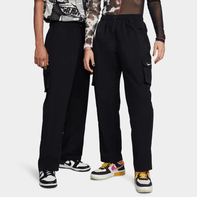 Nike Sportswear Women's Woven Highrise Cargo Pants Black / White made by Nike