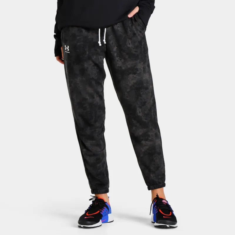 Under Armour Women’s Rival Terry Printed Joggers Black / White sold by JD Sports