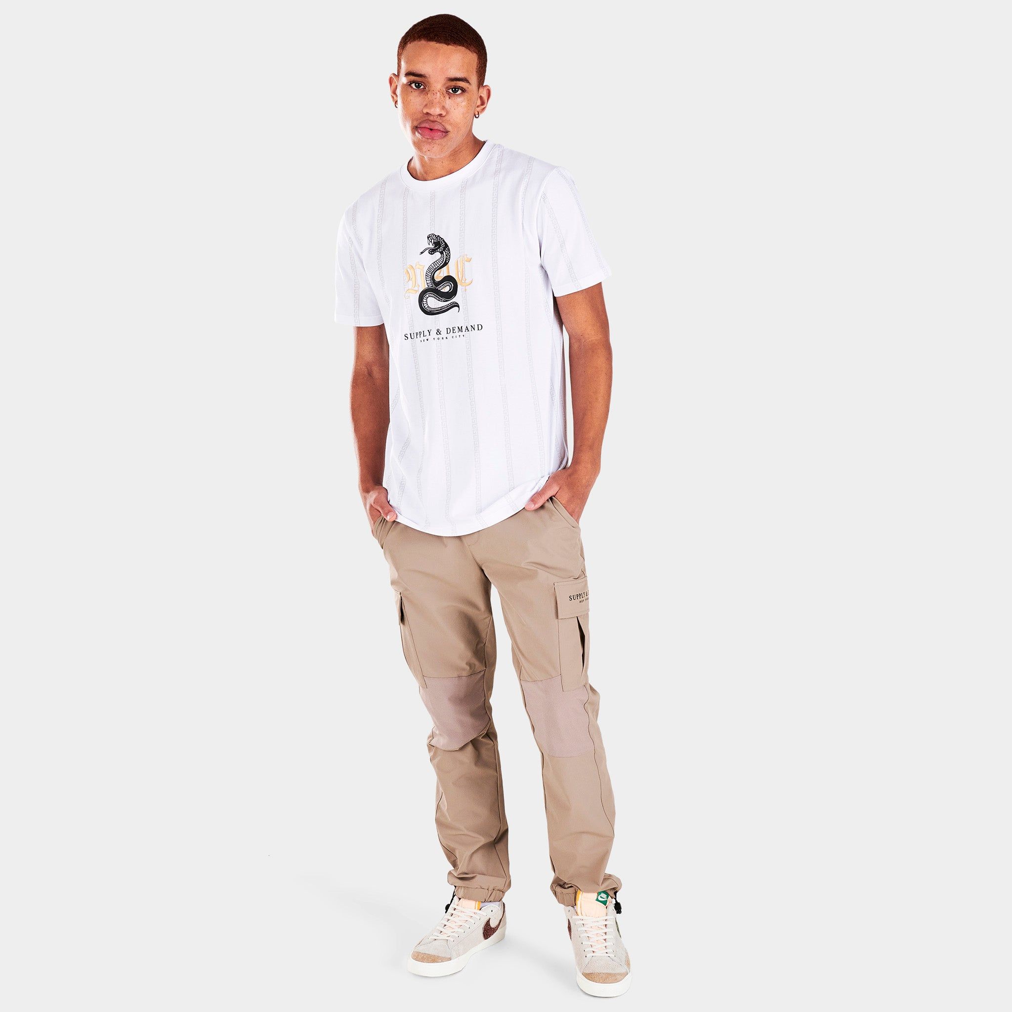 Supply & Demand Slither Graphic Print T-shirt / White sold by JD Sports product image thumbnail 4