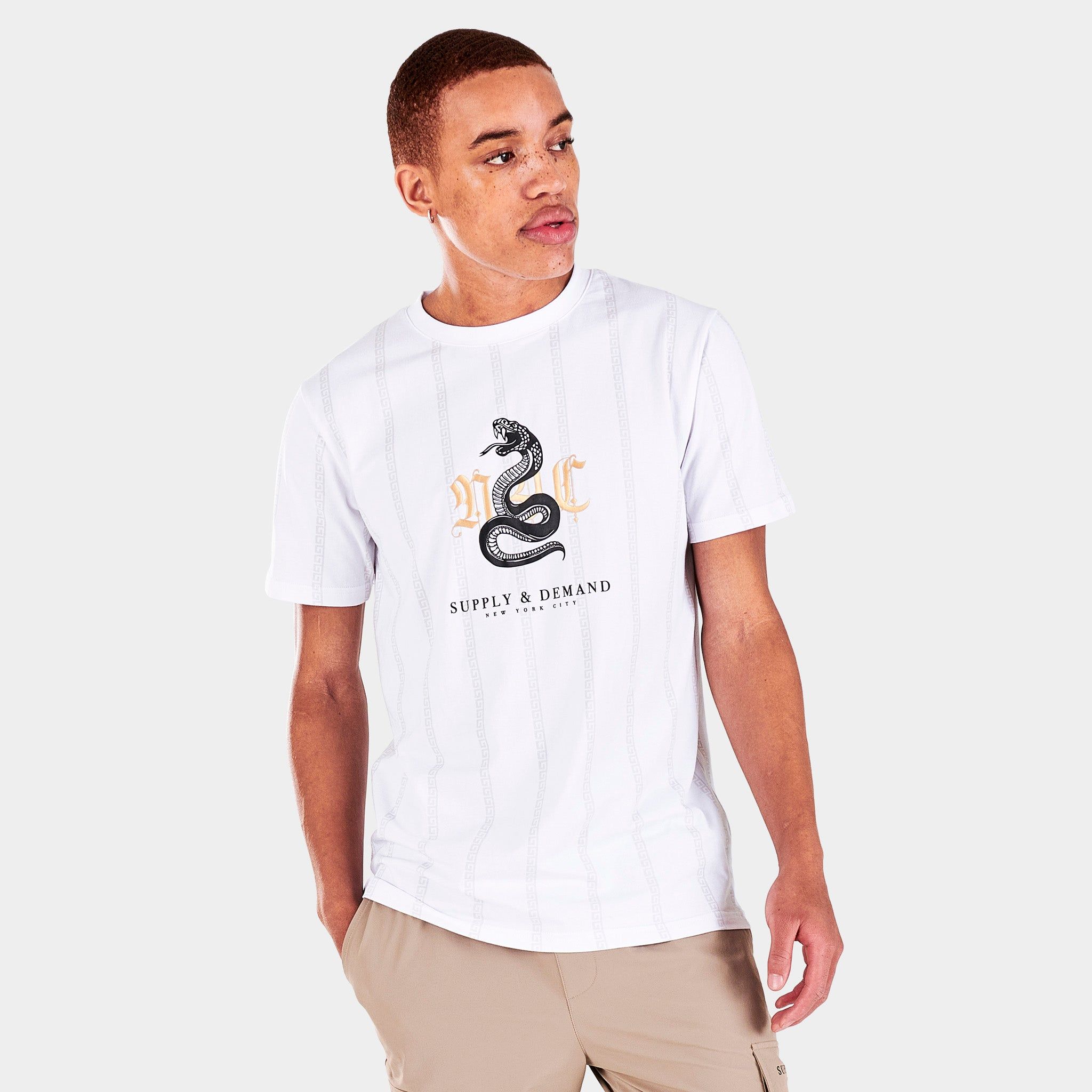 Supply & Demand Slither Graphic Print T-shirt / White sold by JD Sports