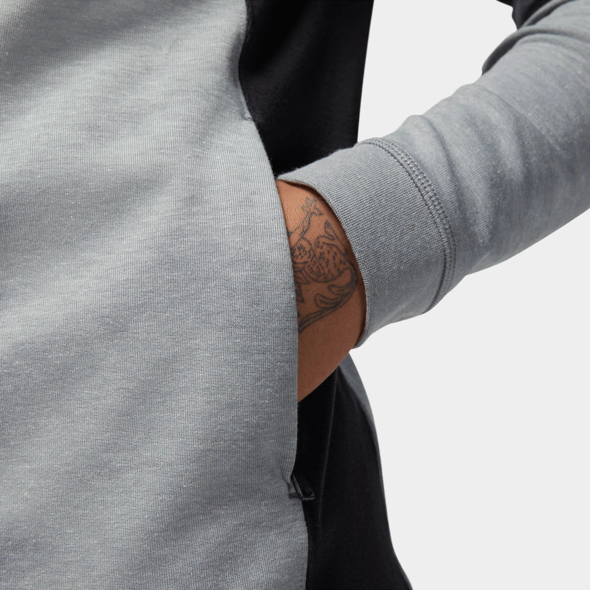 Jordan Dri-FIT Sport Air Full Zip Hoodie Carbon Heather / Black - Black sold by JD Sports product image thumbnail 3