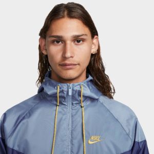 Nike Sportswear Windrunner Hooded Jacket Diffused Blue / Ashen Slate - Wheat Gold sold by JD Sports