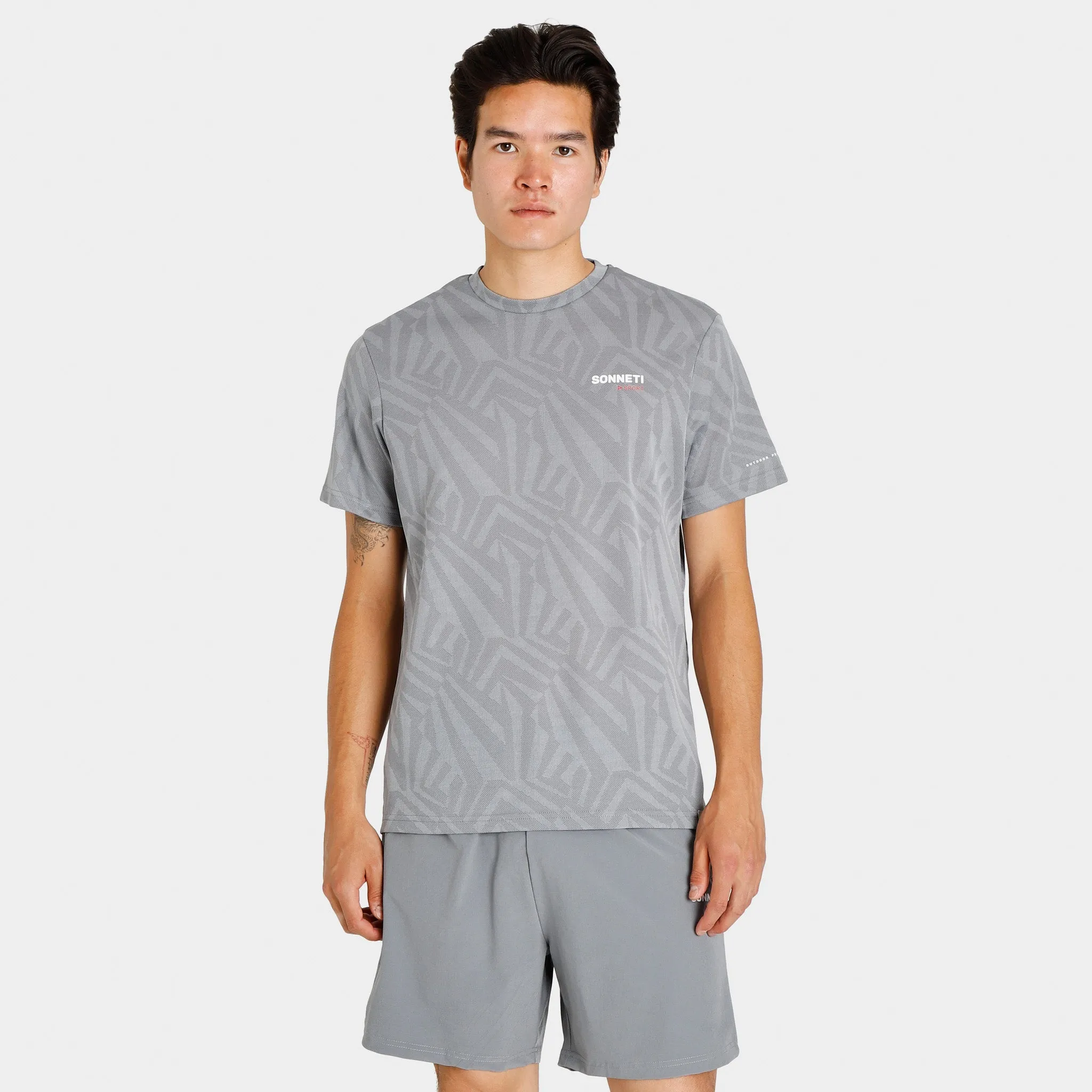 Sonneti Sport Riley Performance T-shirt / Grey sold by JD Sports
