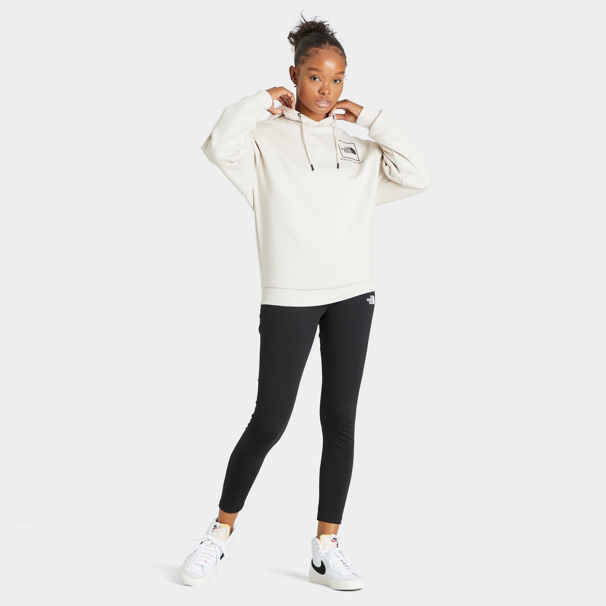The North Face Women's Back New Fine Box Relaxed Pullover Hoodie / Moonlight Ivory sold by JD Sports product image thumbnail 5
