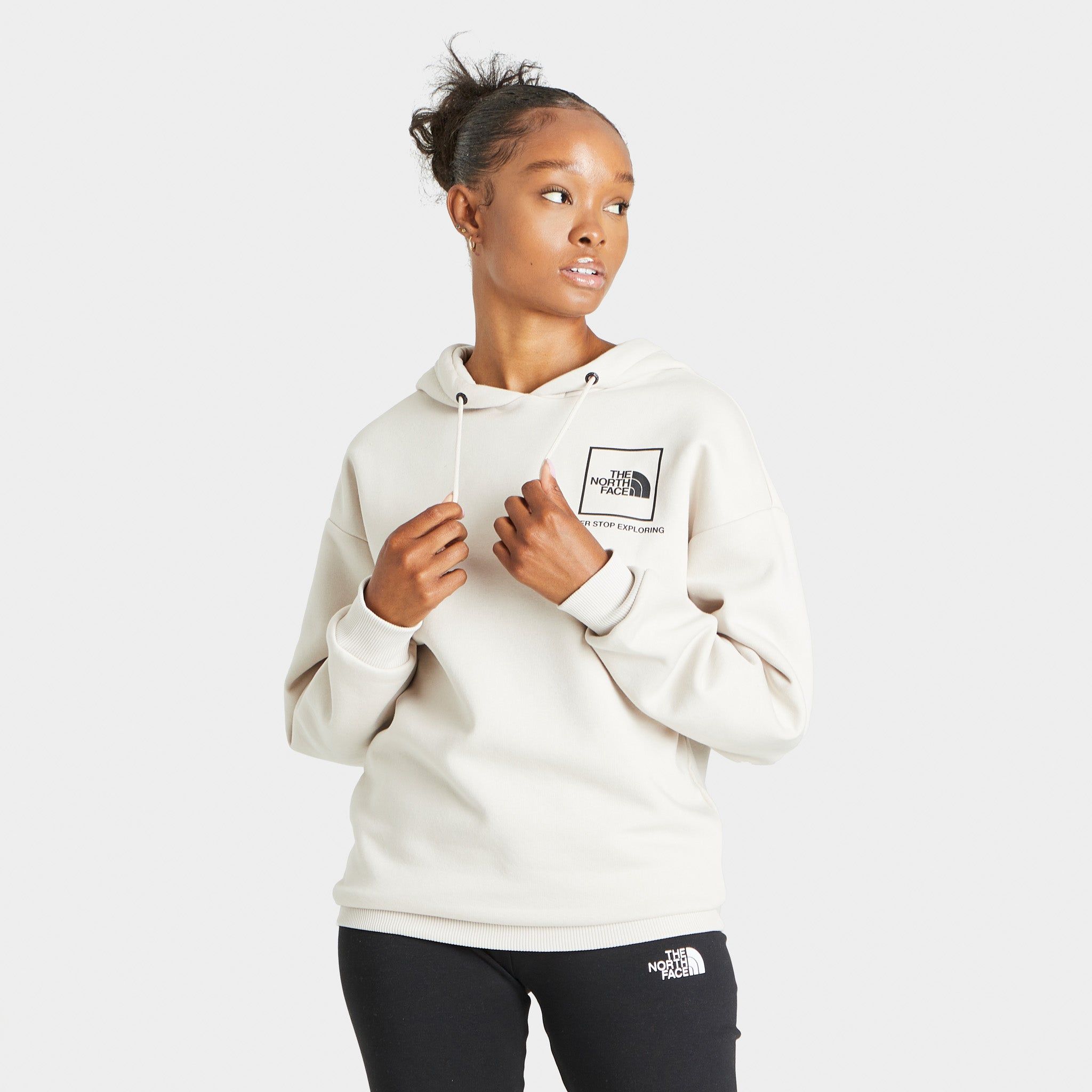 The North Face Women's Back New Fine Box Relaxed Pullover Hoodie / Moonlight Ivory sold by JD Sports