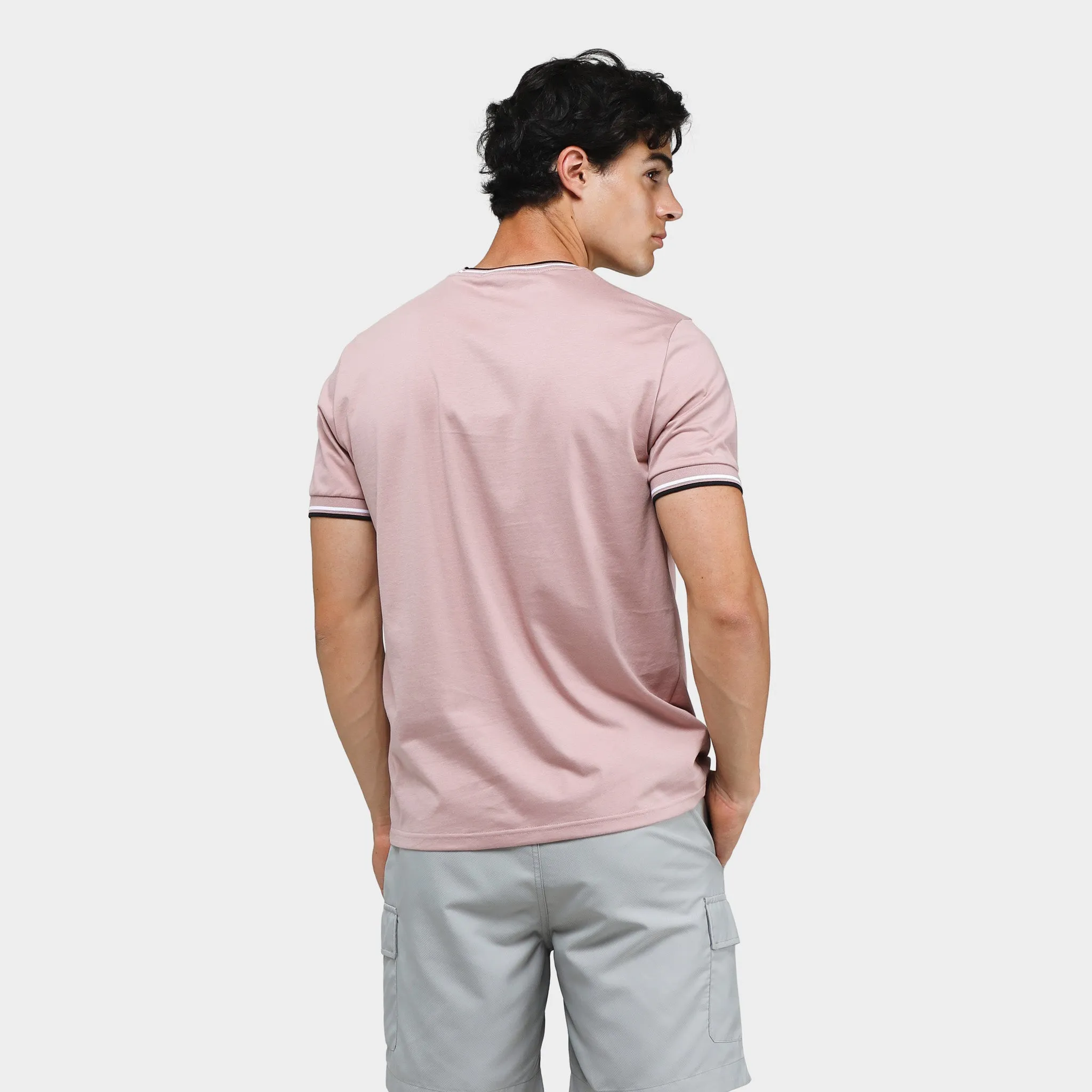 Fred Perry Twin Tipped T-shirt Dusty Rose Pink / Black sold by JD Sports product image thumbnail 2