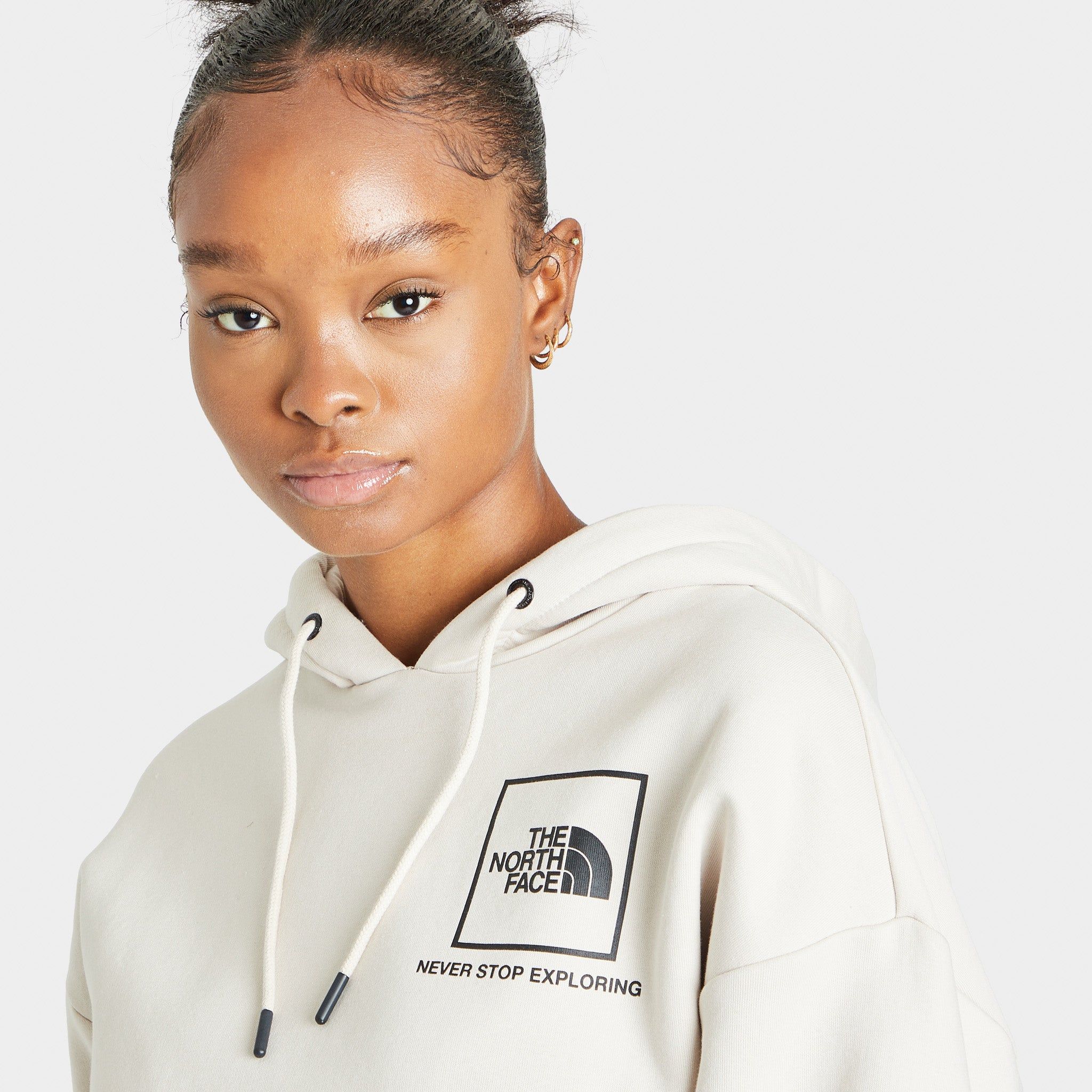The North Face Women's Back New Fine Box Relaxed Pullover Hoodie / Moonlight Ivory sold by JD Sports product image thumbnail 3