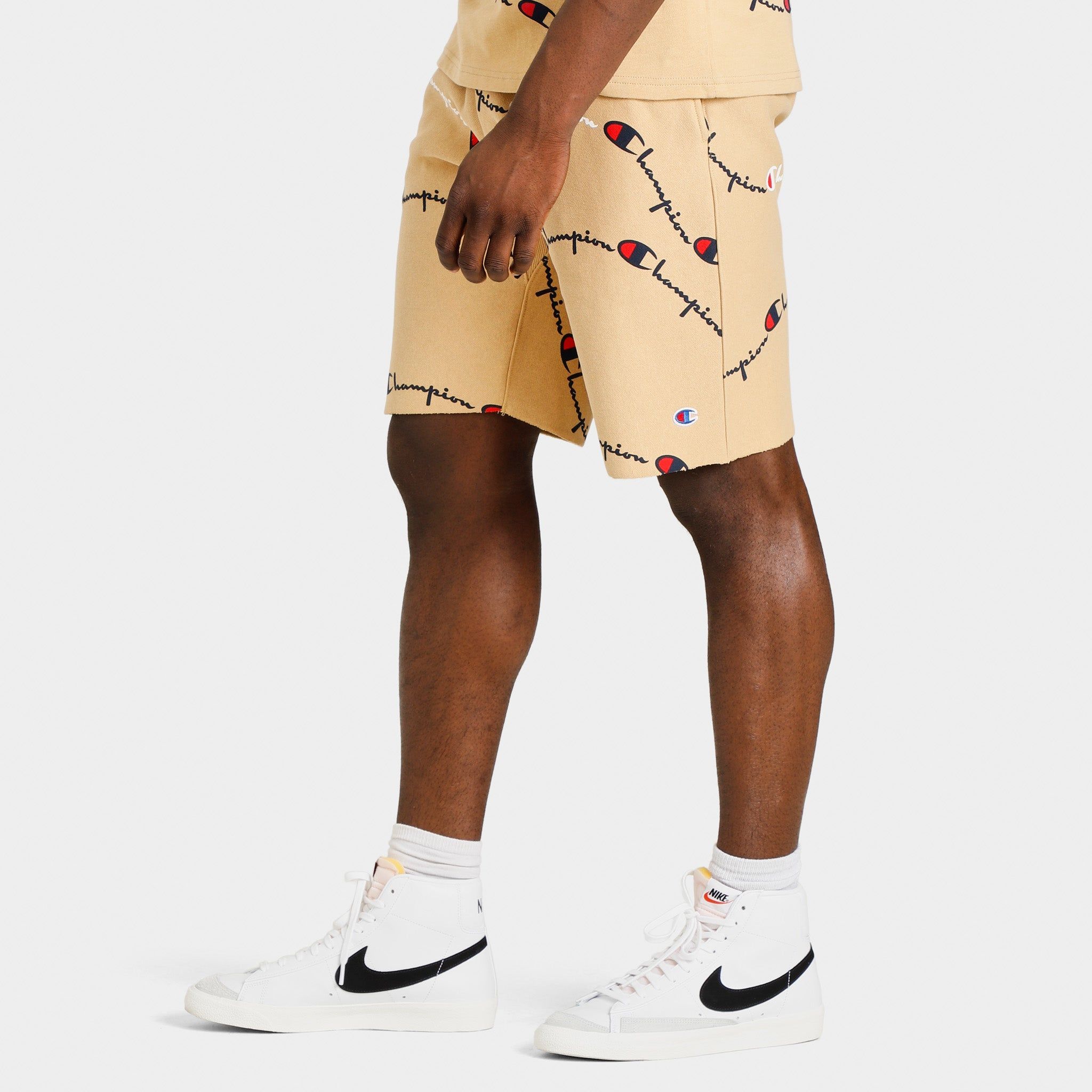 Champion Reverse Weave Cut Off Shorts / Script Big Wave Sandrock sold by JD Sports product image thumbnail 3