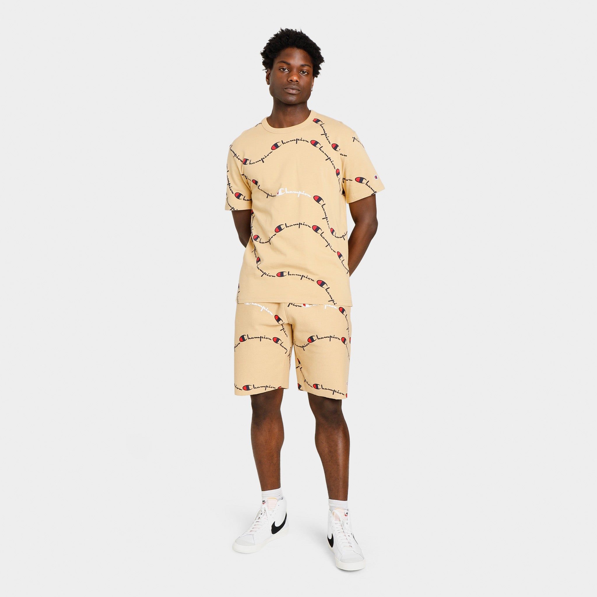 Champion Reverse Weave Cut Off Shorts / Script Big Wave Sandrock sold by JD Sports product image thumbnail 2
