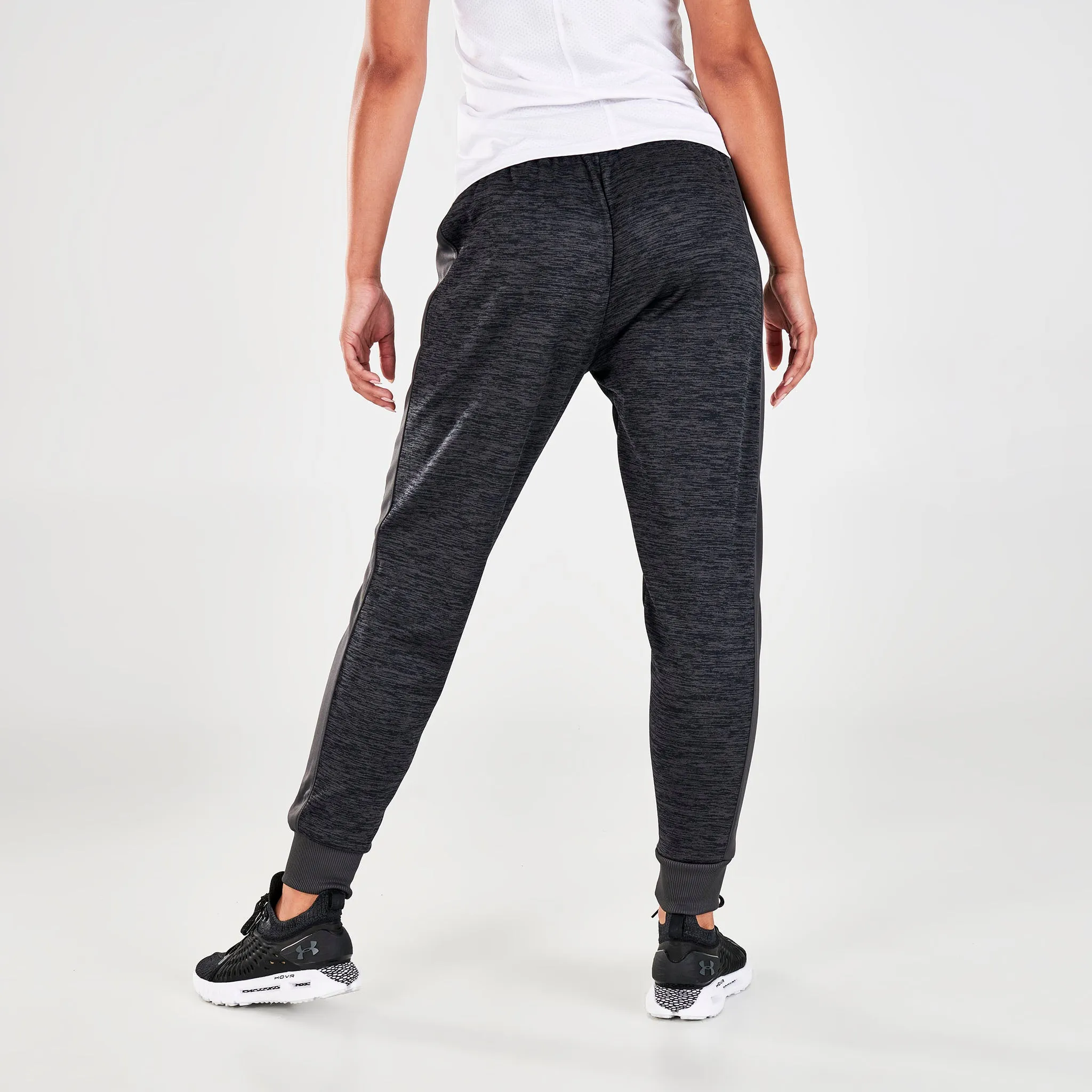 Under Armour Women's Armour Fleece Twist Jogger Pants Black / White sold by JD Sports product image thumbnail 3