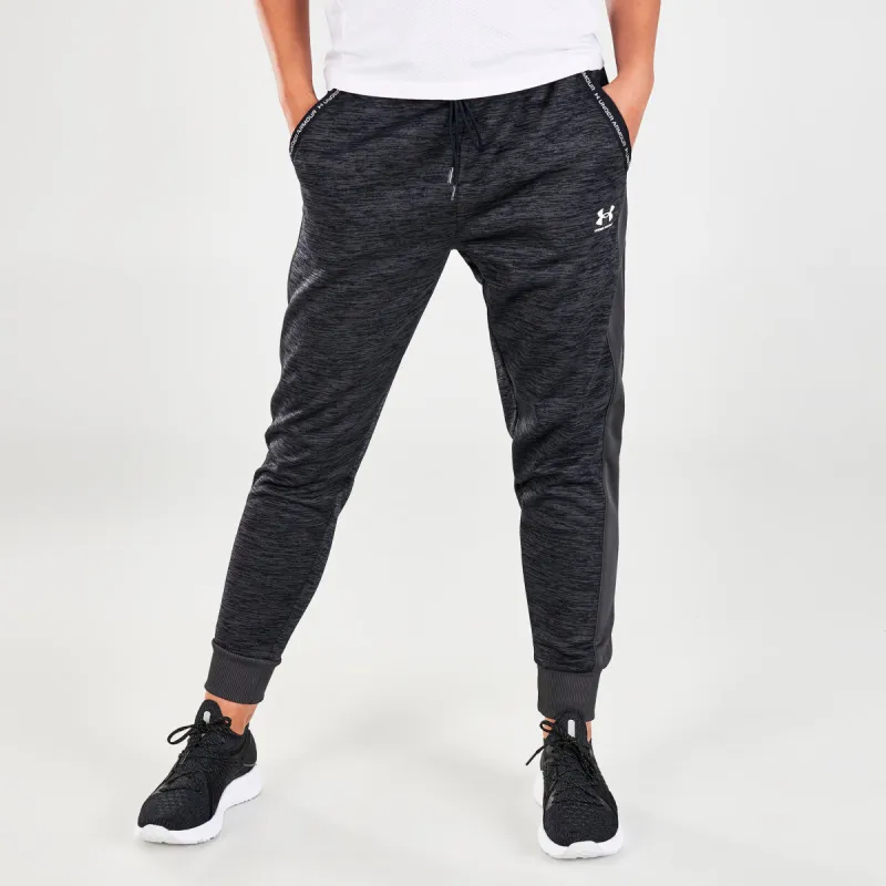 Under Armour Women's Armour Fleece Twist Jogger Pants Black / White sold by JD Sports