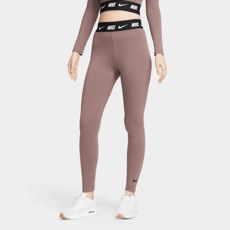 Nike Sportswear Women's Club High-Waisted Leggings Plum Eclipse / Black sold by JD Sports