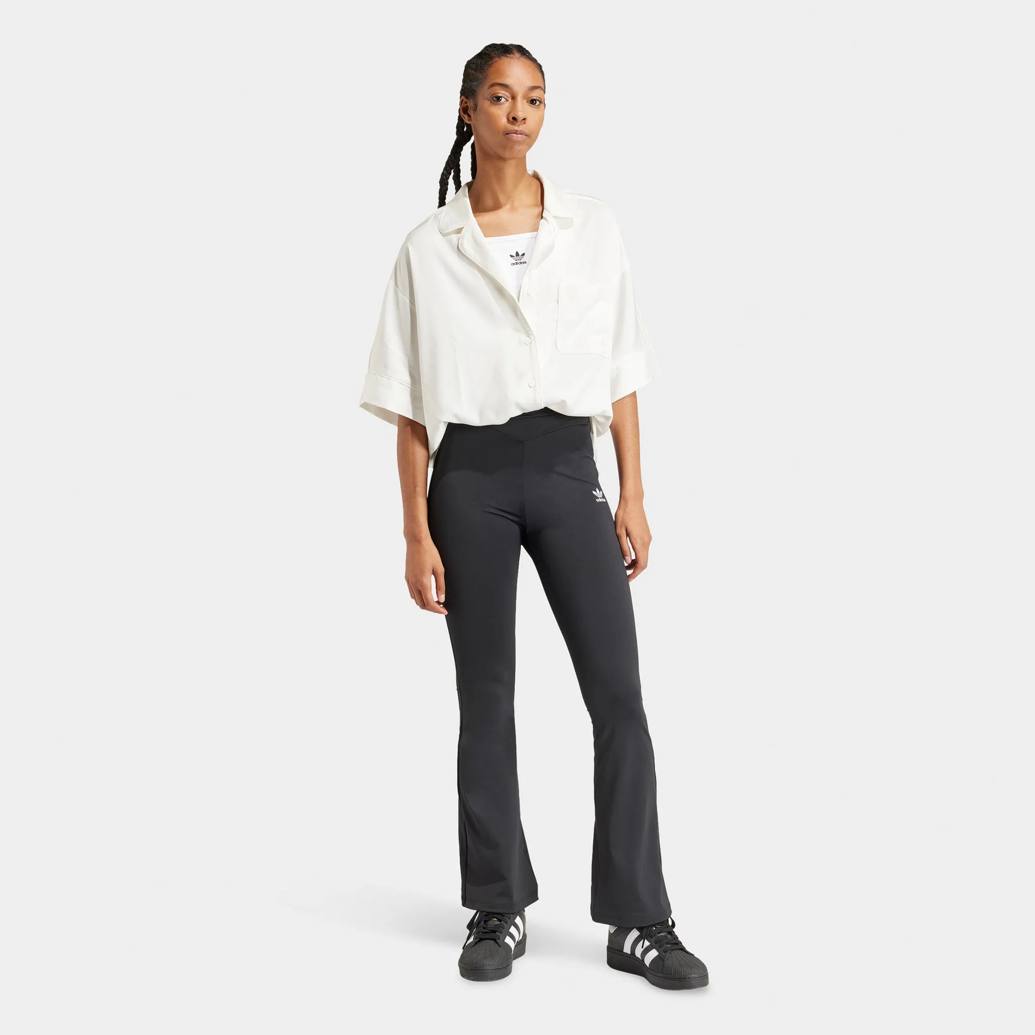 adidas Originals Women's Cross High Waisted Flare Pants / Black sold by JD Sports product image thumbnail 5