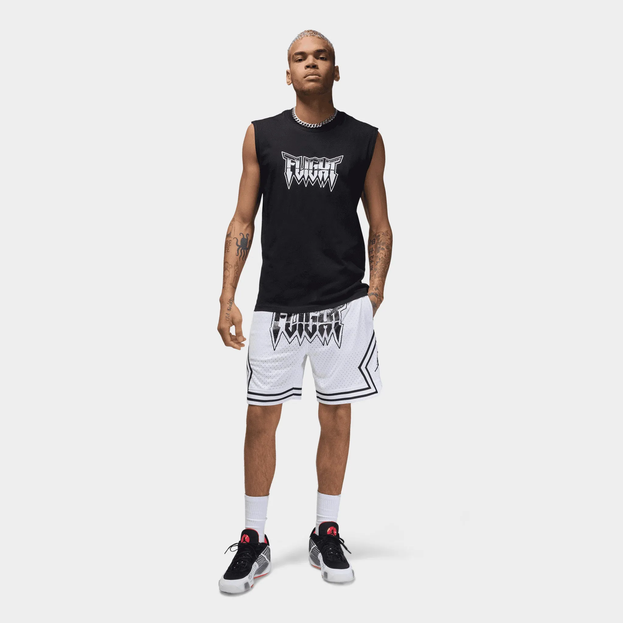 Jordan Dri-FIT 'Flight' Sport Diamond Shorts White / Black sold by JD Sports product image thumbnail 5