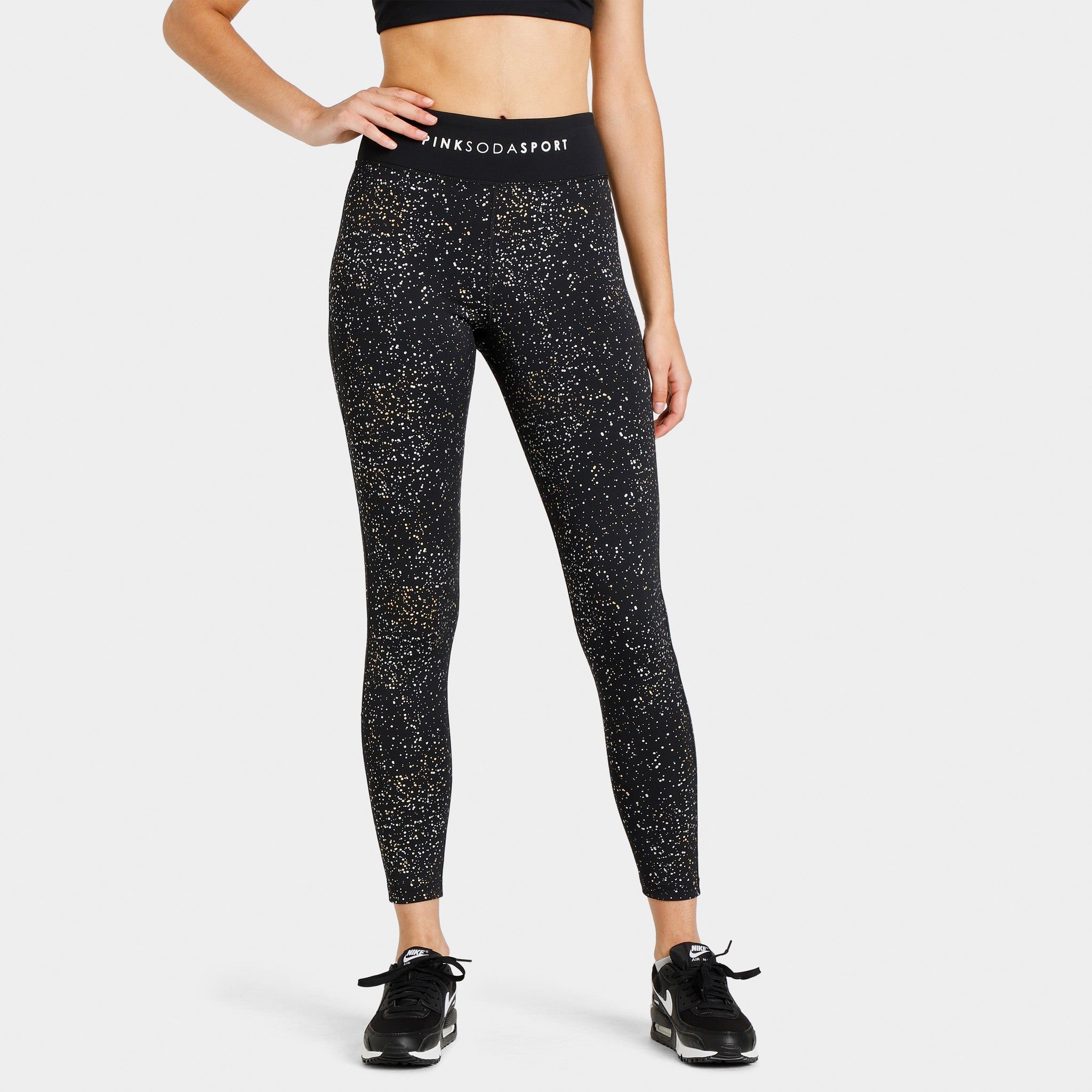 Pink Soda Sport Women's Sparkle Sculpt Tights / Black sold by JD Sports