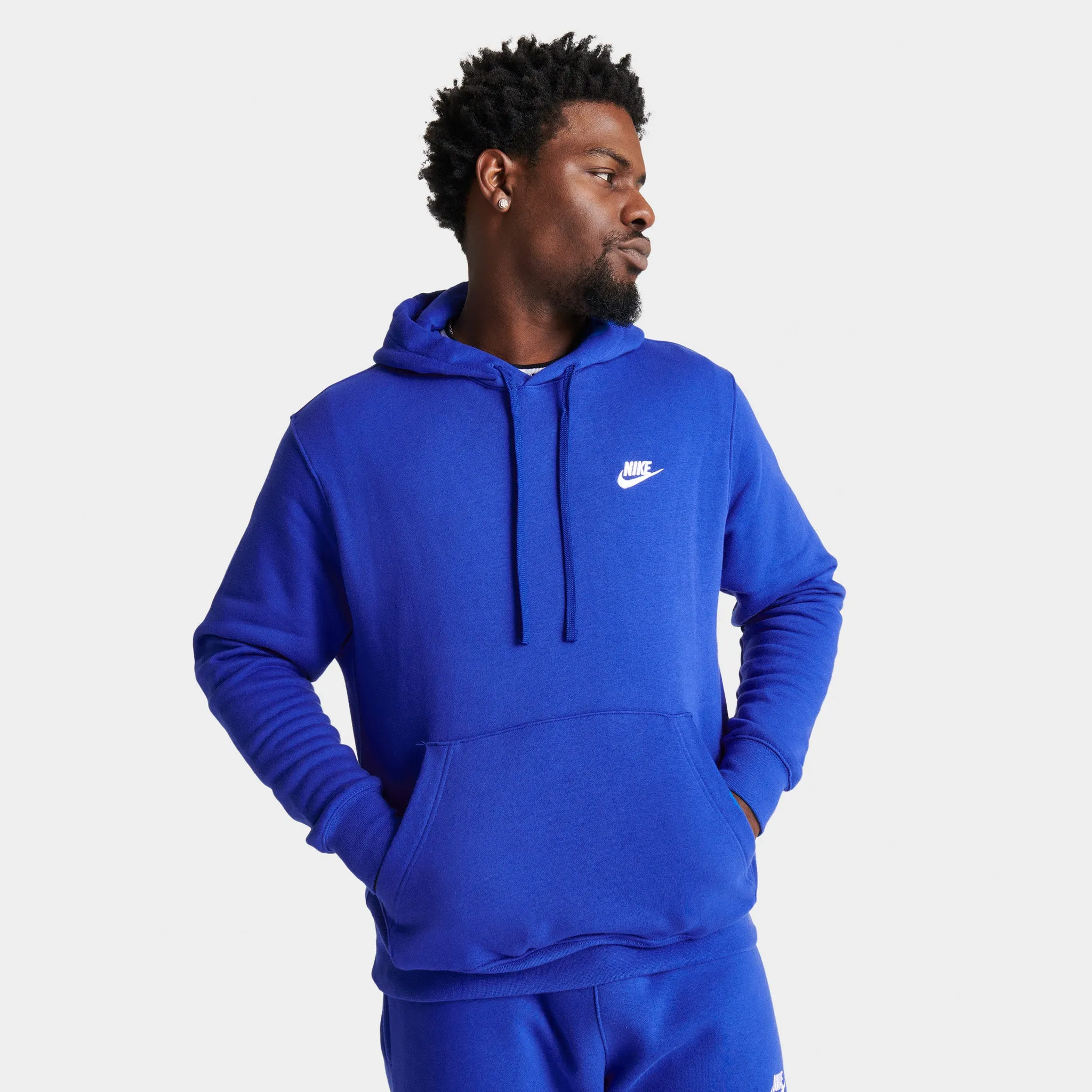 Nike Sportswear Club Fleece Pullover Hoodie Game Royal / White sold by JD Sports product image thumbnail 3