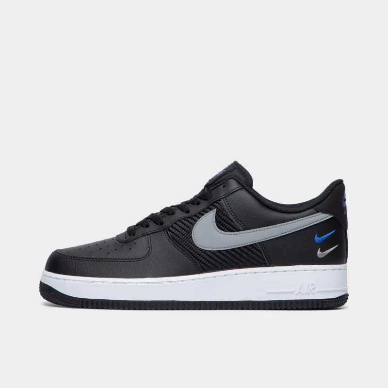 Nike Air Force 1 '07 Black / Cool Grey - Racer Blue sold by JD Sports