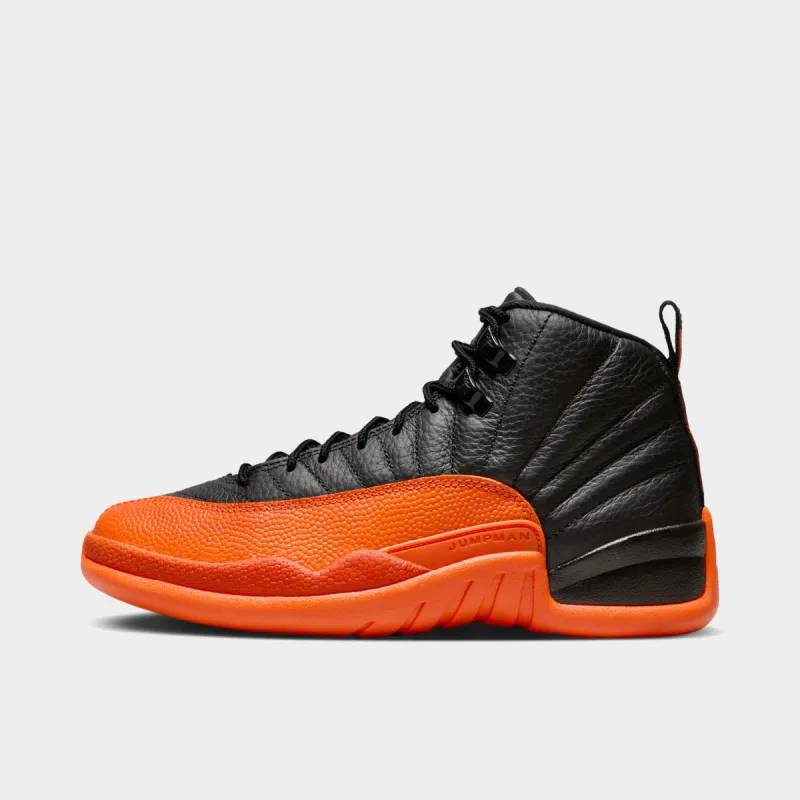 Jordan Women's 12 Retro Black / Brilliant Orange - White sold by JD Sports
